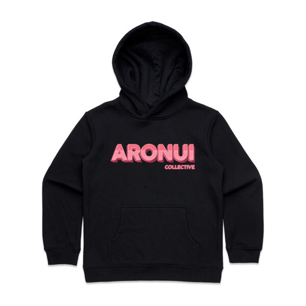 Aronui collective kids Hoodie pink Thumbnail