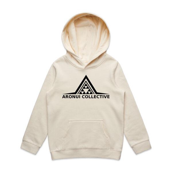 Aronui collective black Logo hoodie Thumbnail