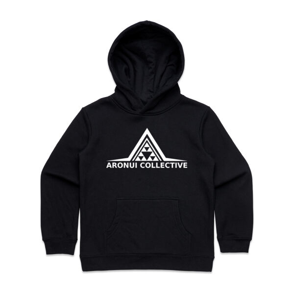 Aronui collective white Logo hoodie Thumbnail
