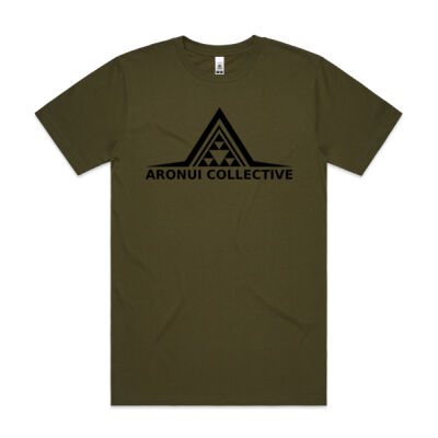 Aronui collective black Logo tshirt mens Thumbnail