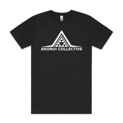 Aronui collective white Logo tshirt mens Thumbnail